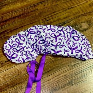 Purple Ribbon Surgical Scrub cap